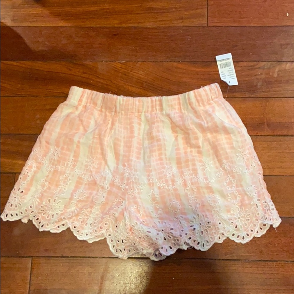 Medium pink and white shorts